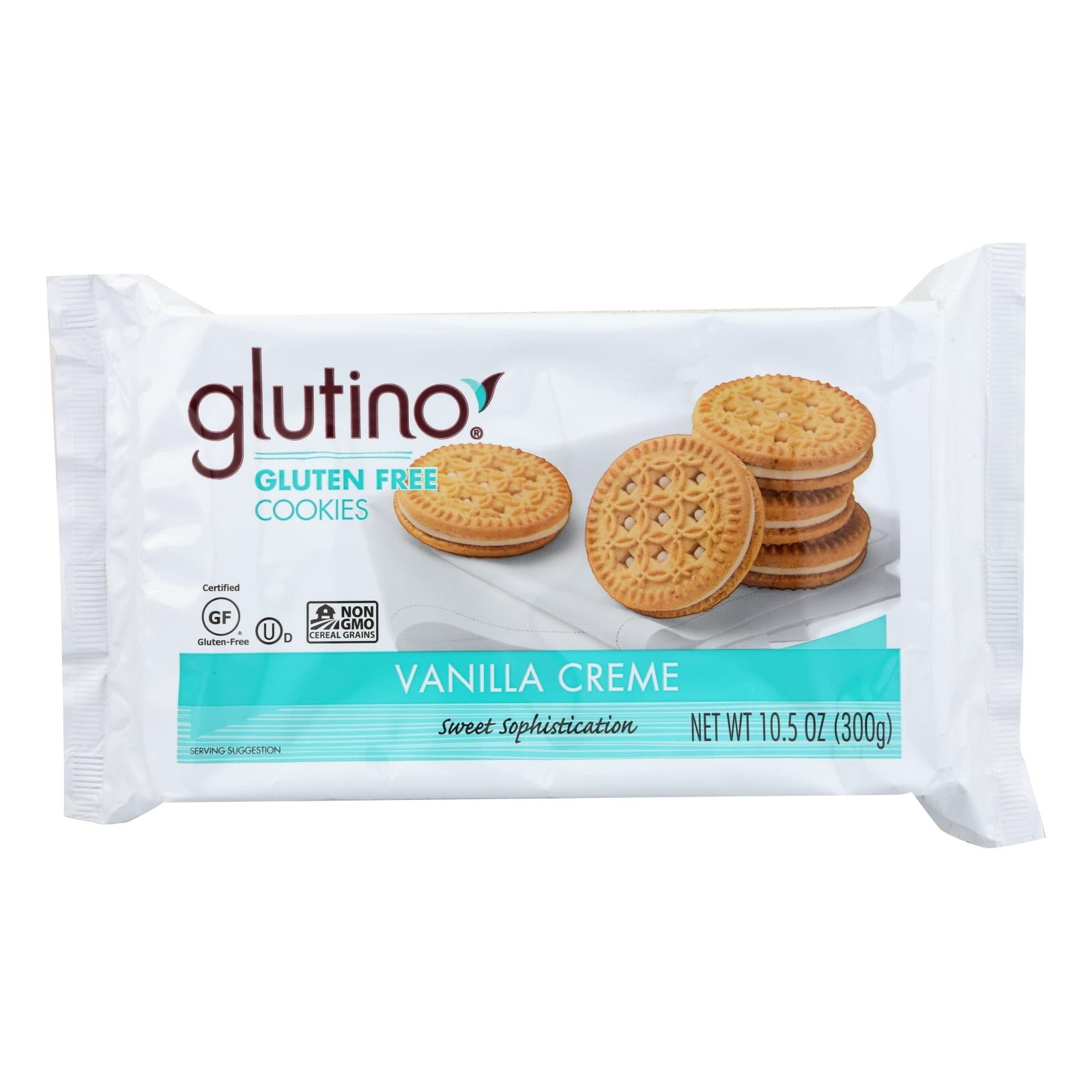 Glutino Creme Cookies - Vanilla - Case Of 12 - 10.5 Oz. - GreatEagleInc