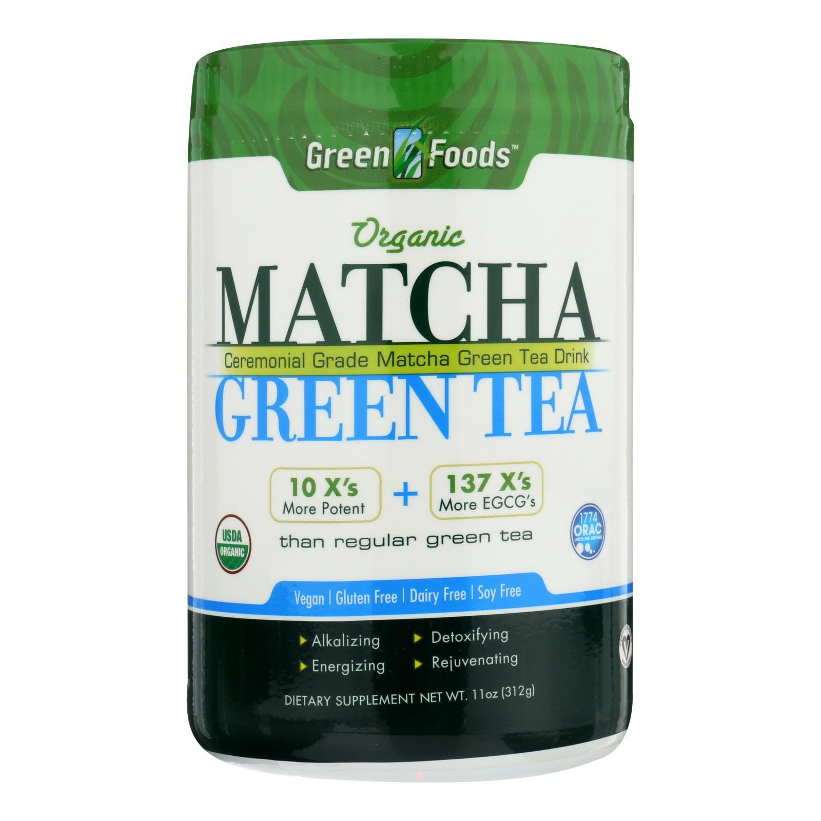 Green Foods Organic Matcha Green Tea - 11 Oz - Eco-Friendly Home & Grocery