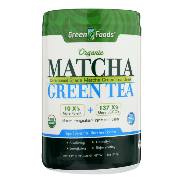 Green Foods Organic Matcha Green Tea - 11 Oz - Eco-Friendly Home & Grocery