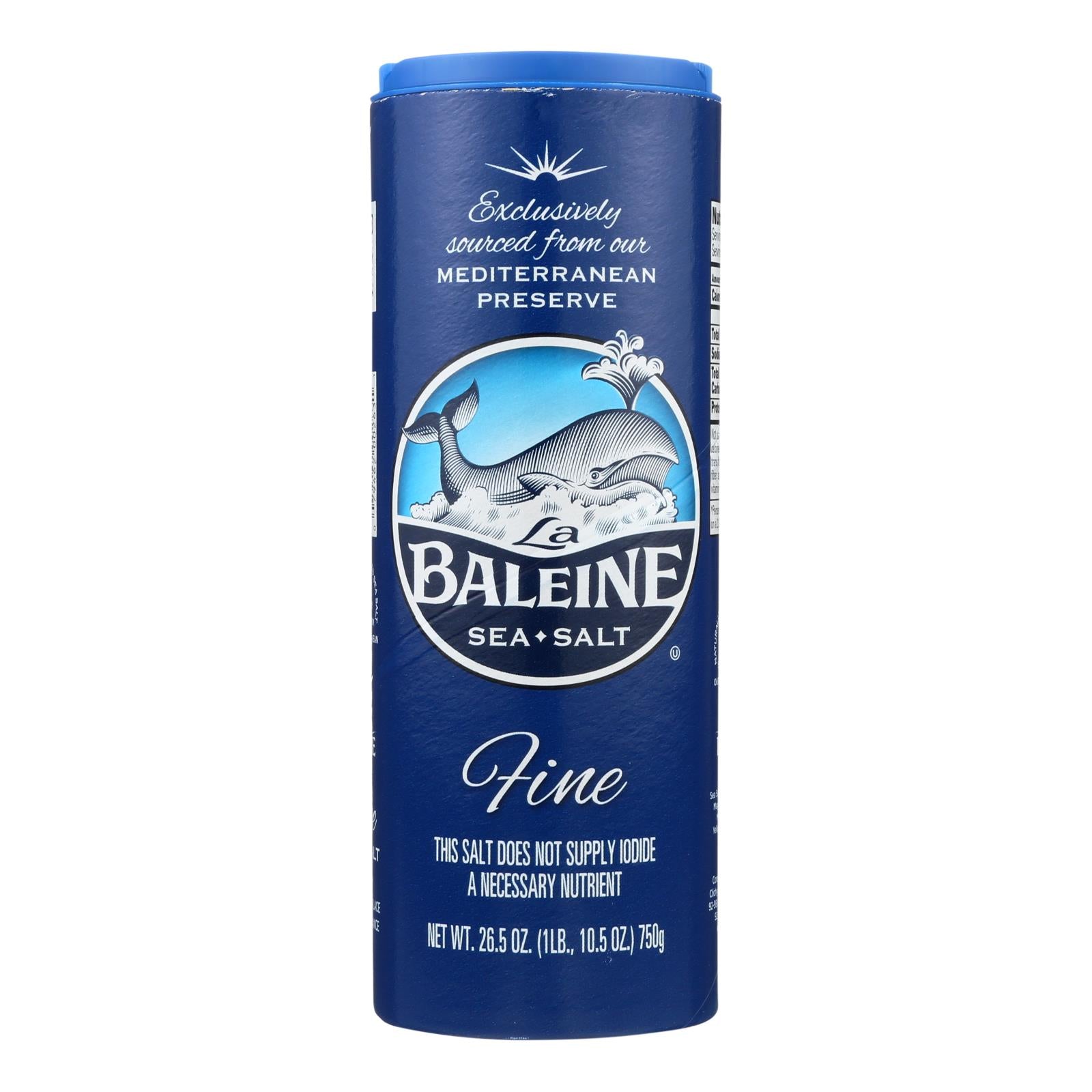 La Baleine Sea Salt Sea Salt - Fine - 26.5 Oz - Case Of 12 - GreatEagleInc