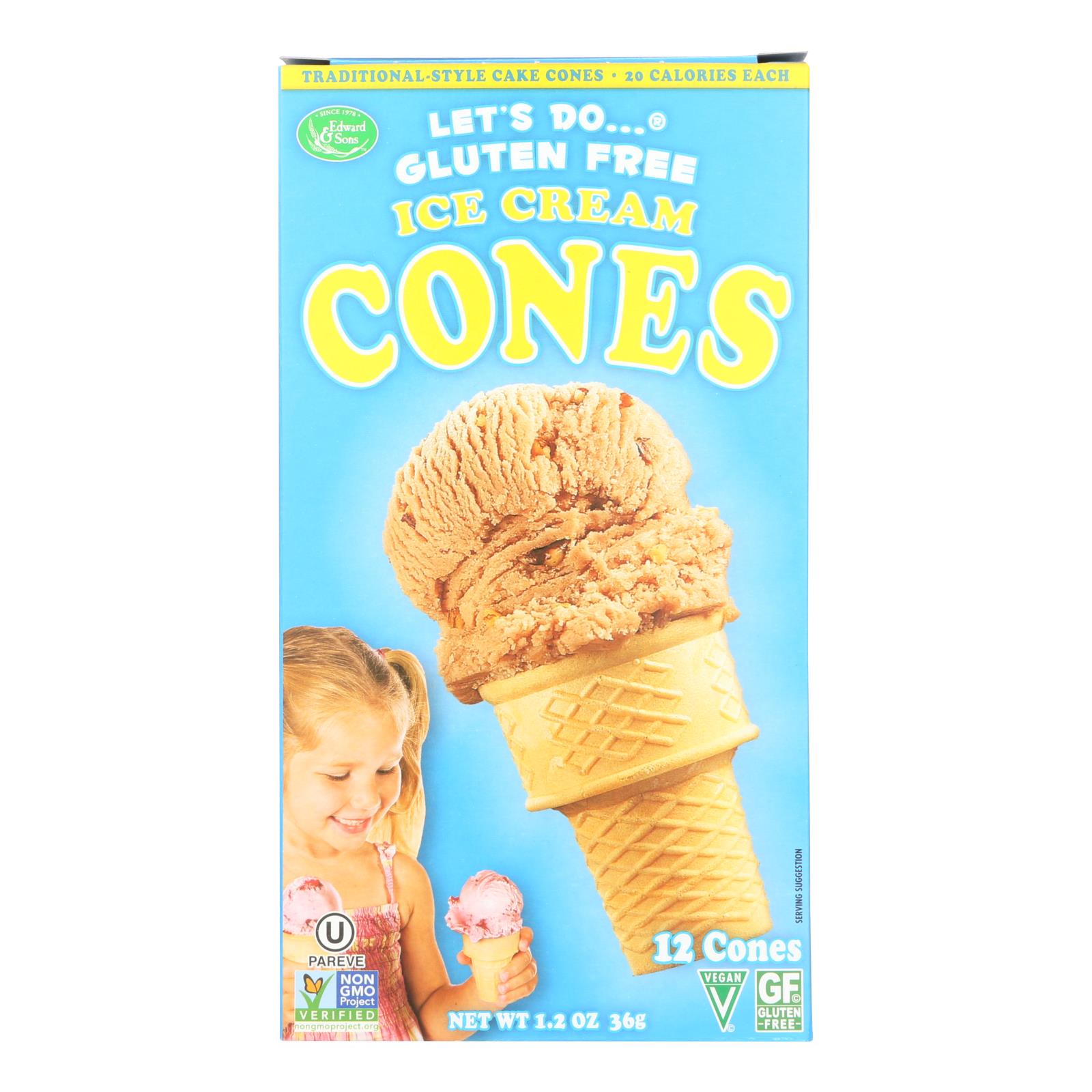 Let's Do Ice Cream Cones - Simple - Case Of 12 - 1.2 Oz. - GreatEagleInc