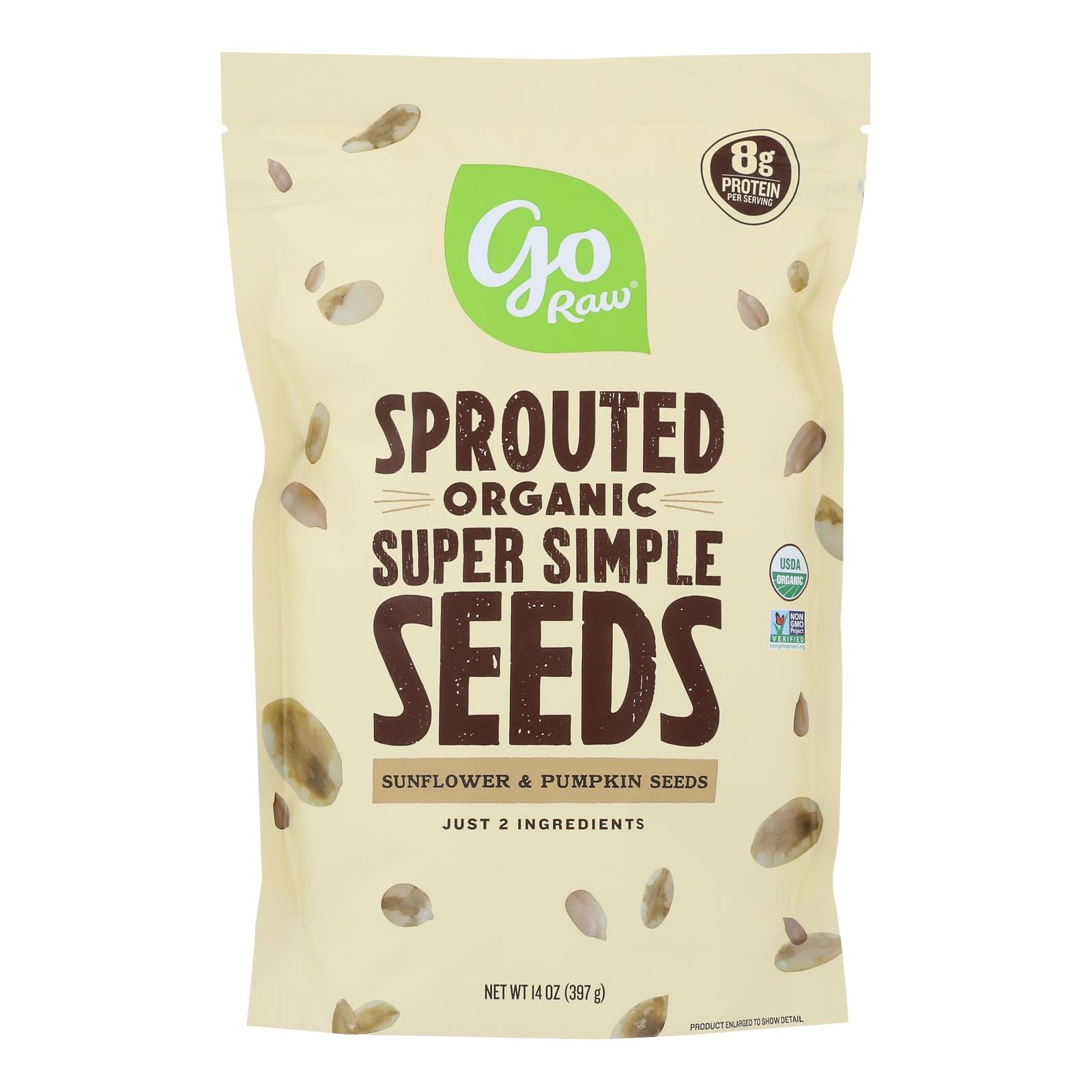 Go Raw Sprouted Seeds, Sprouted Super Simple  - Case Of 6 - 14 Oz - GreatEagleInc