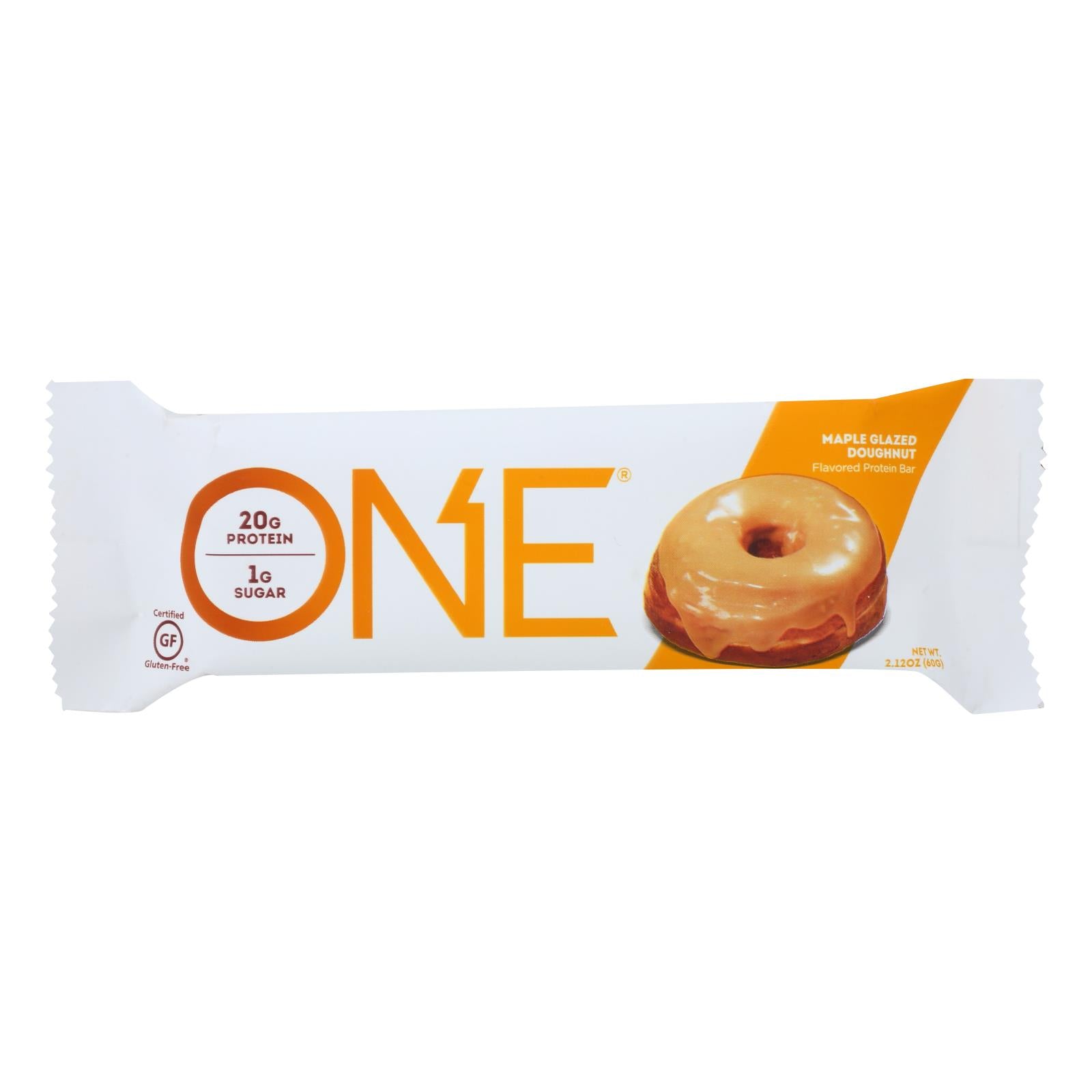 One Brands Protein Bar Maple Glazed Doughnut  - Case Of 12 - 60 Grm - GreatEagleInc