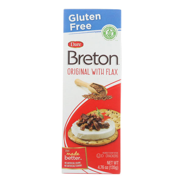 Breton/dare - Crackers - Original With Flax - Case Of 6 - 4.76 Oz. - GreatEagleInc