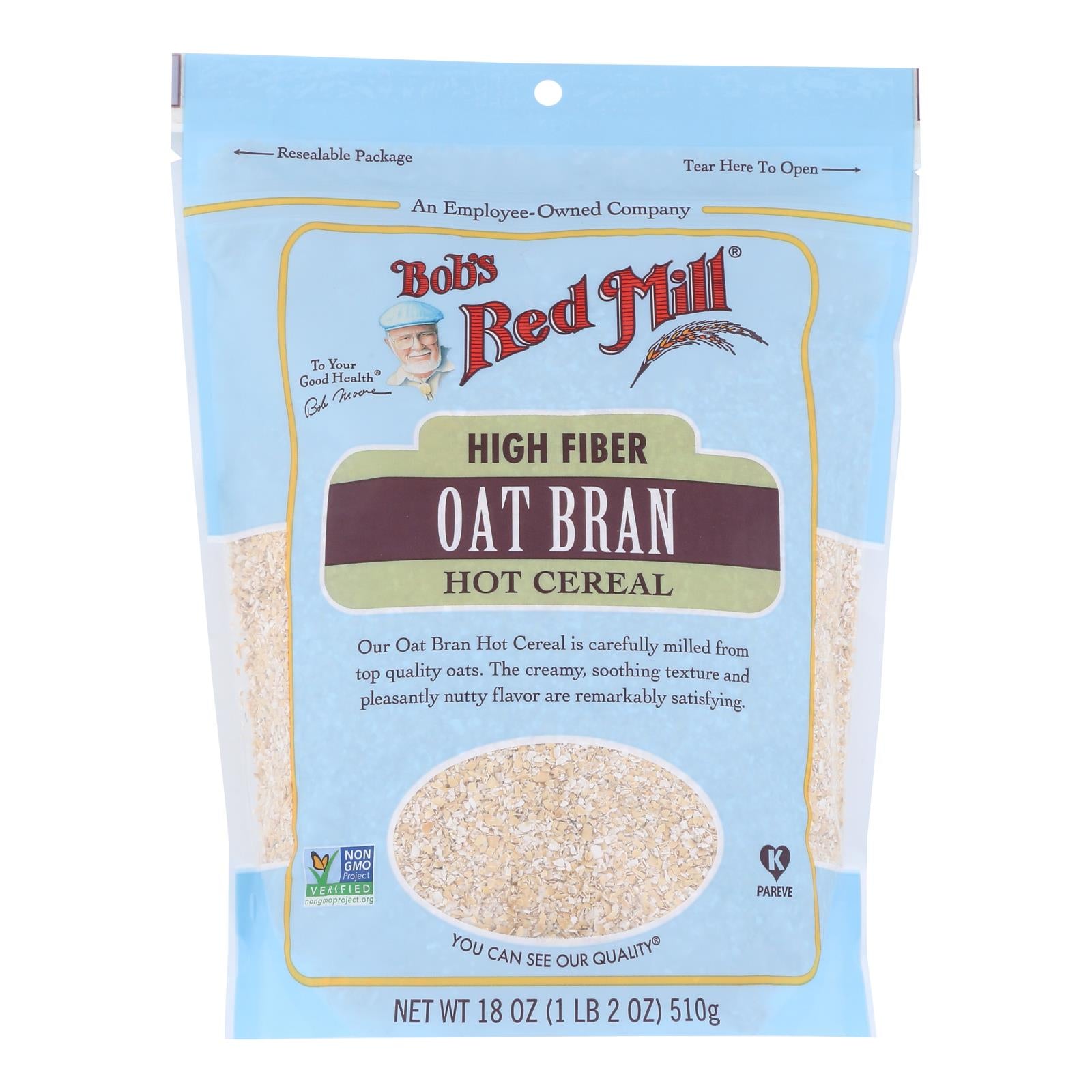 Bob's Red Mill - Oat Bran Hot Cereal - Case Of 4-18 Oz. - GreatEagleInc