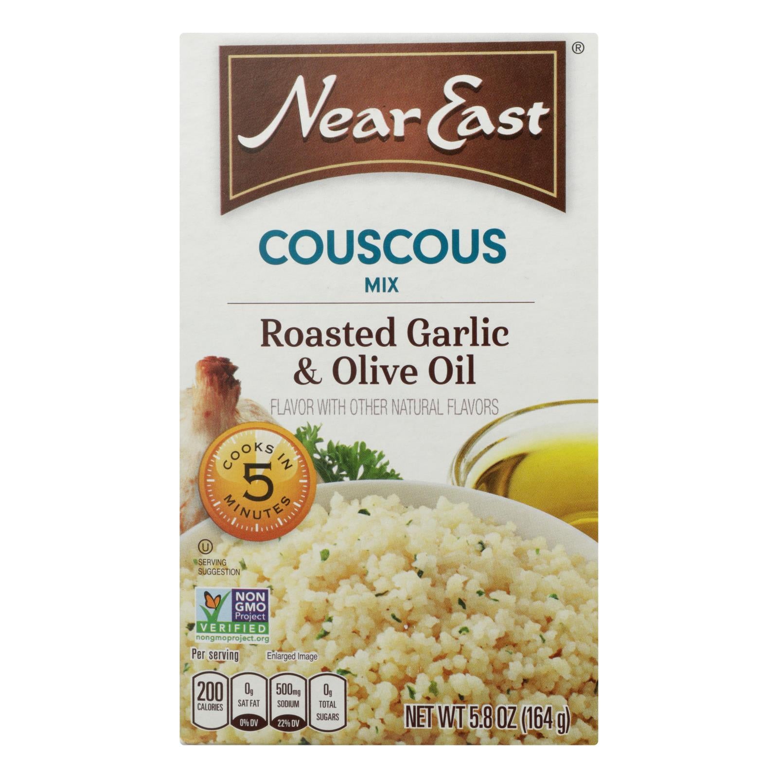 Near East Couscous Roasted - Olive Oil And Garlic - Case Of 12 - 5.8 Oz. - GreatEagleInc