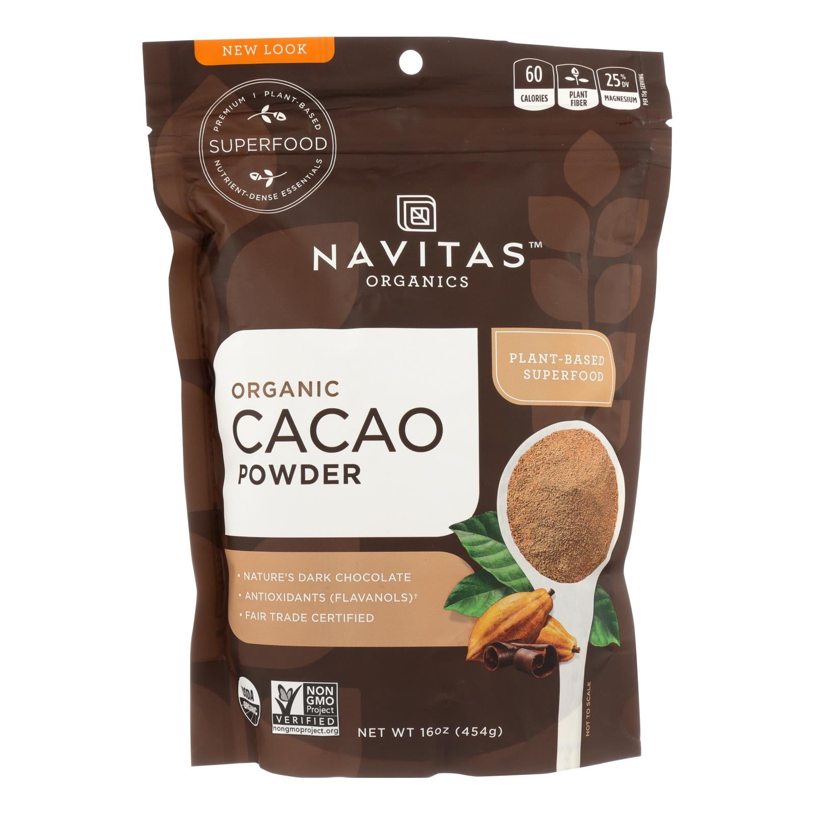Navitas Naturals Cacao Powder - Organic - Raw - 16 Oz - Case Of 6 - GreatEagleInc