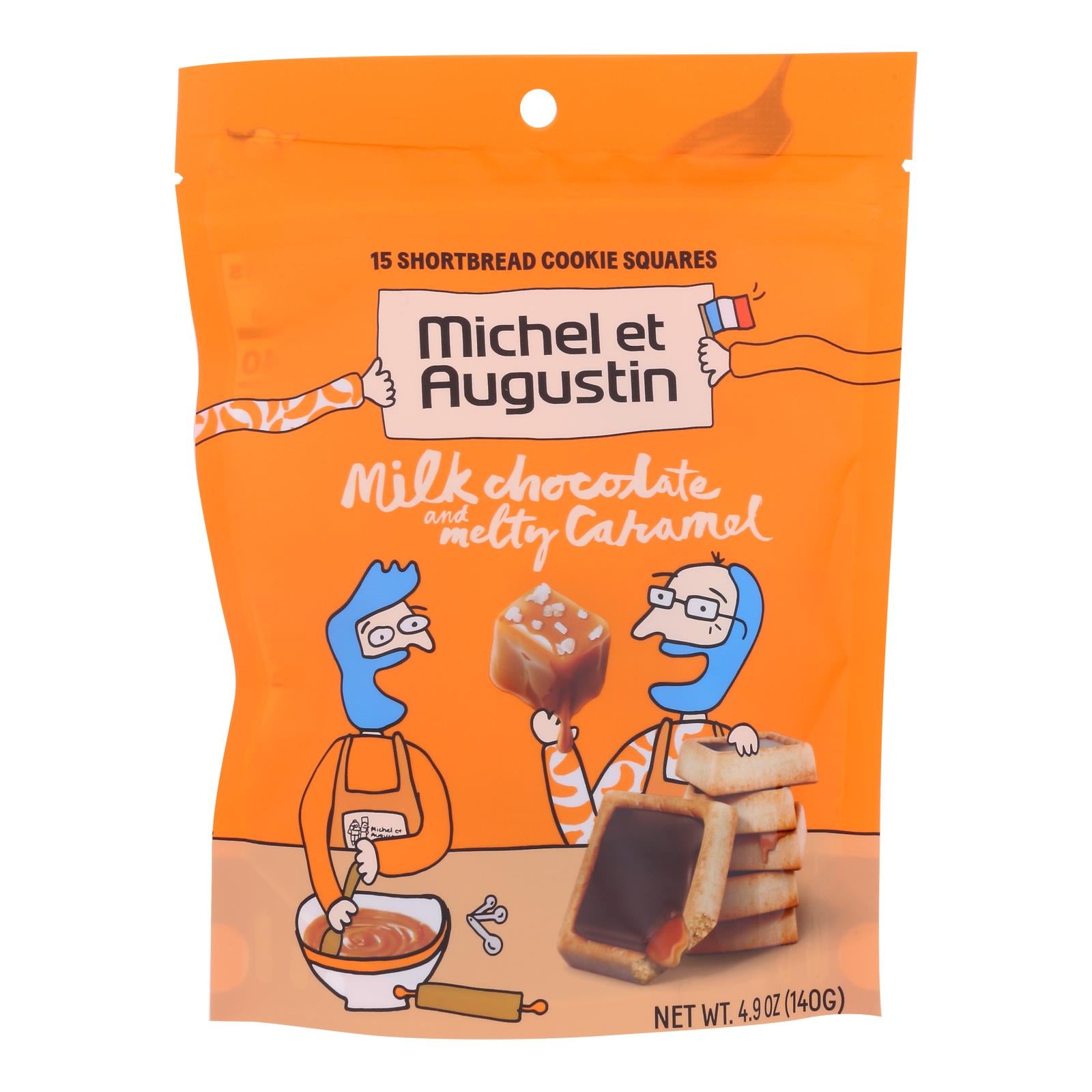 Michel Et Augustin - Cookie Mk Chocolate Caramel Shbrd - Case Of 6 - 4.9 Oz - GreatEagleInc
