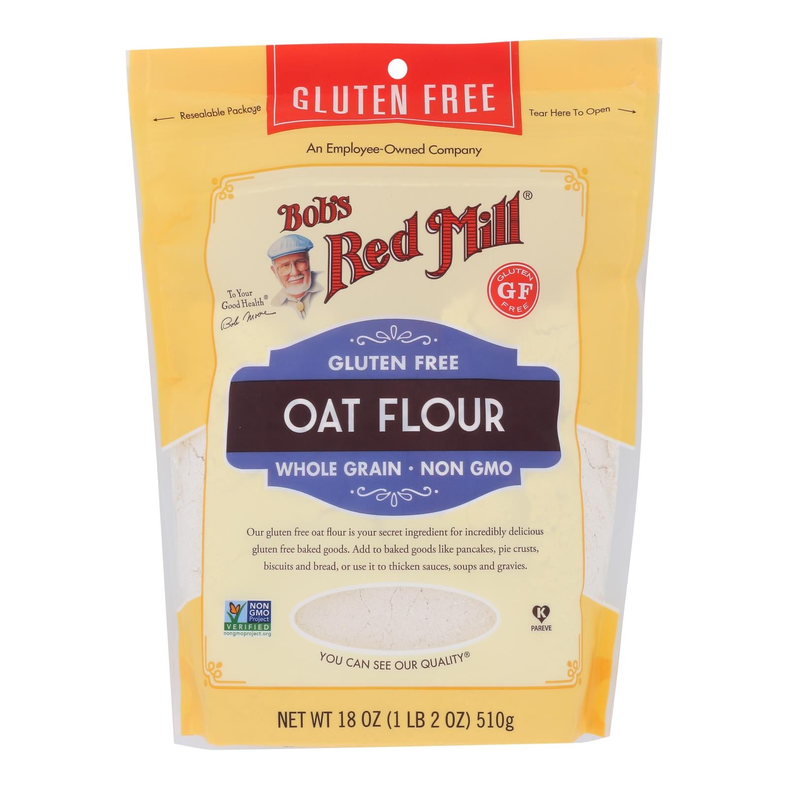 Bob's Red Mill - Oat Flour Gluten Free - Case Of 4-18 Oz - GreatEagleInc