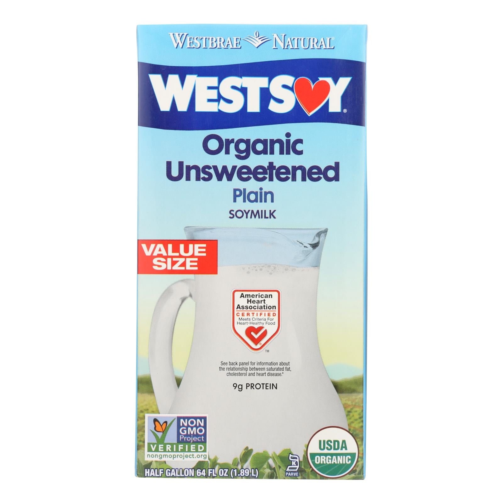 Westsoy Original Soymilk - Unsweetened - Case Of 8 - 64 Fl Oz. - GreatEagleInc