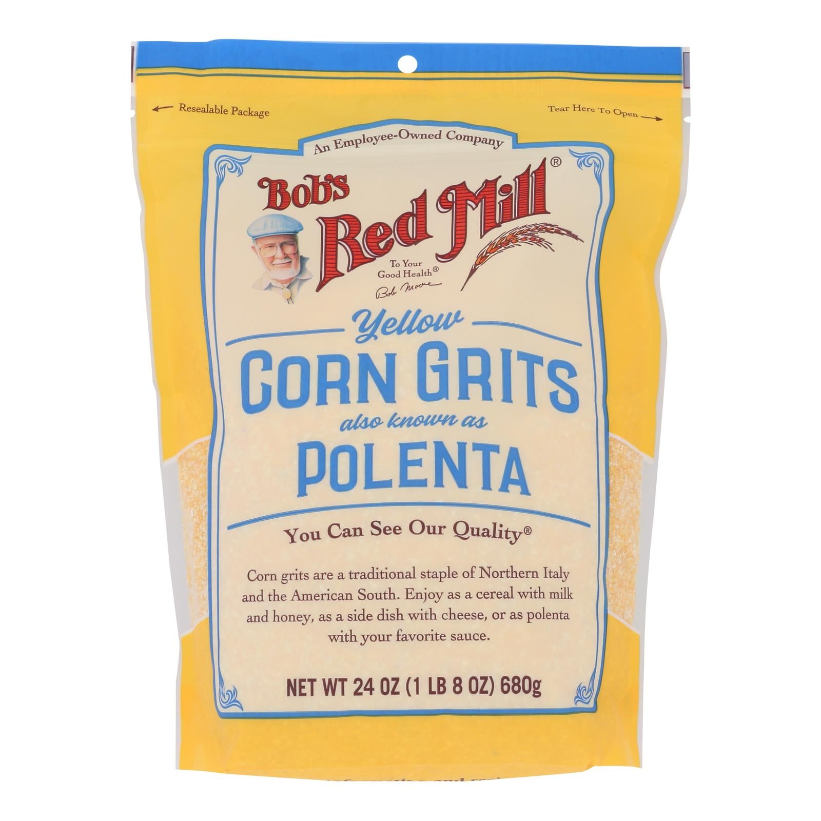 Bob's Red Mill - Polenta Yellow Crn Grits - Case Of 4-24 Oz - GreatEagleInc