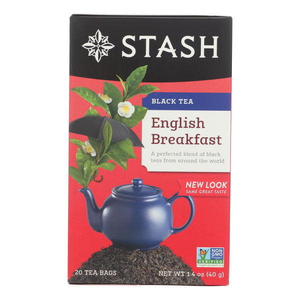 Stash Tea English Breakfast Black Tea - Case Of 6 - 20 Bags - Eco-Friendly Home & Grocery