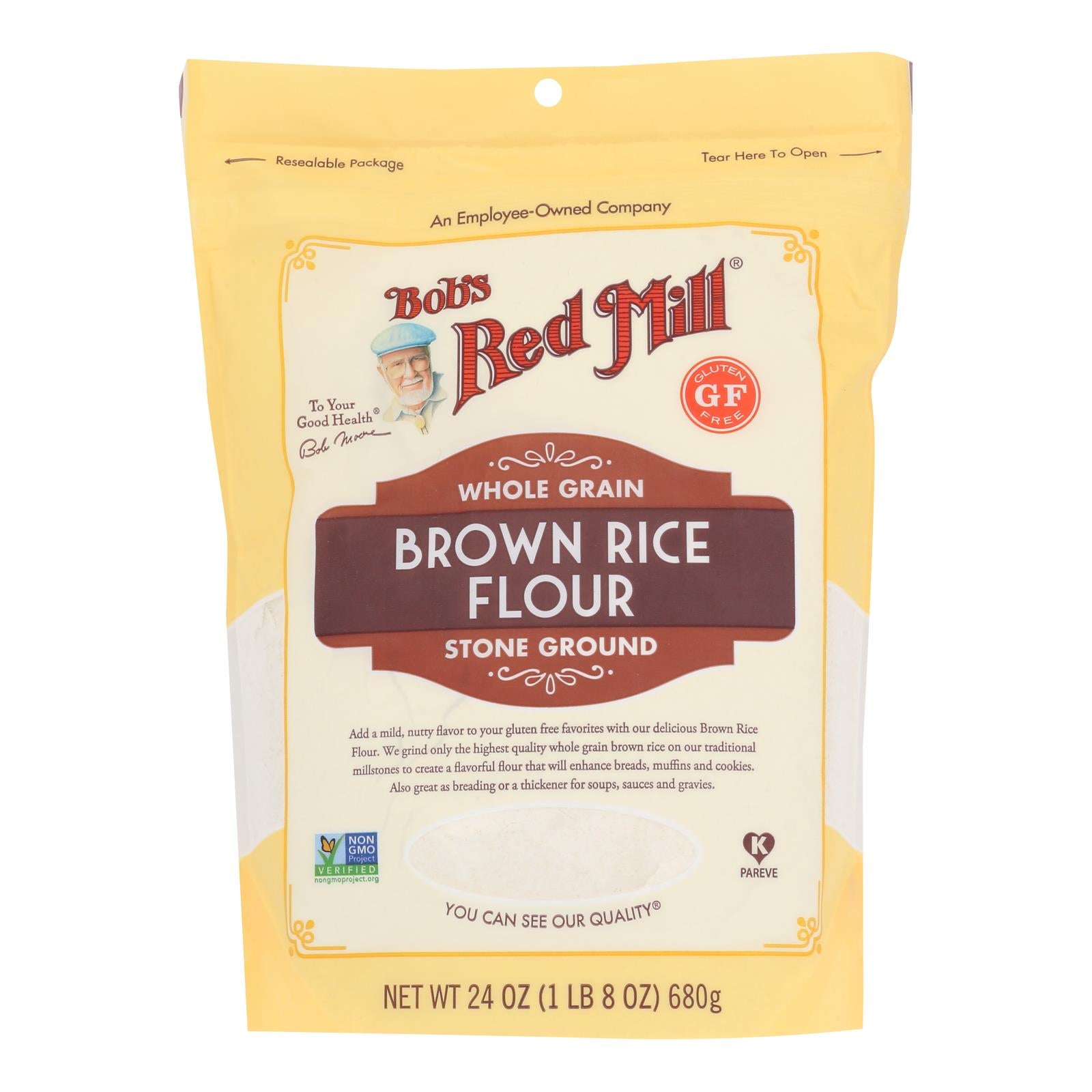 Bob's Red Mill - Brown Rc Flr Wholegrain Stngrn - Case Of 4-24 Oz - GreatEagleInc