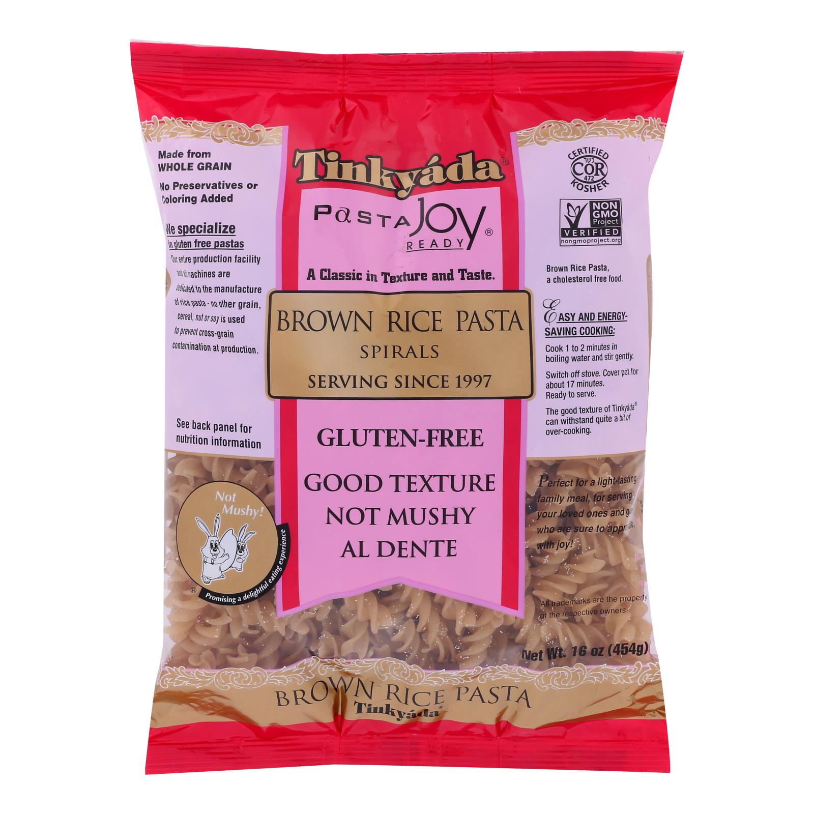 Tinkyada Brown Rice Spirals - Case Of 12 - 16 Oz - GreatEagleInc