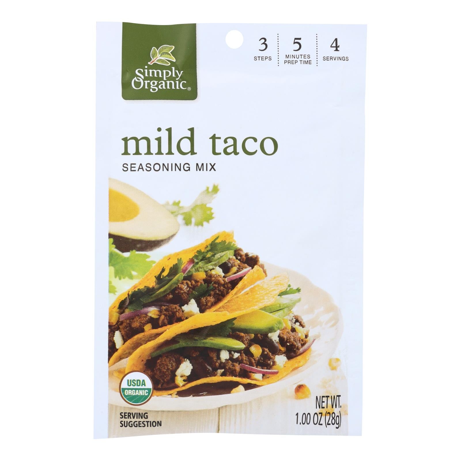 Simply Organic Mild Taco Seasoning Mix - Case Of 12 - 1 Oz. - GreatEagleInc