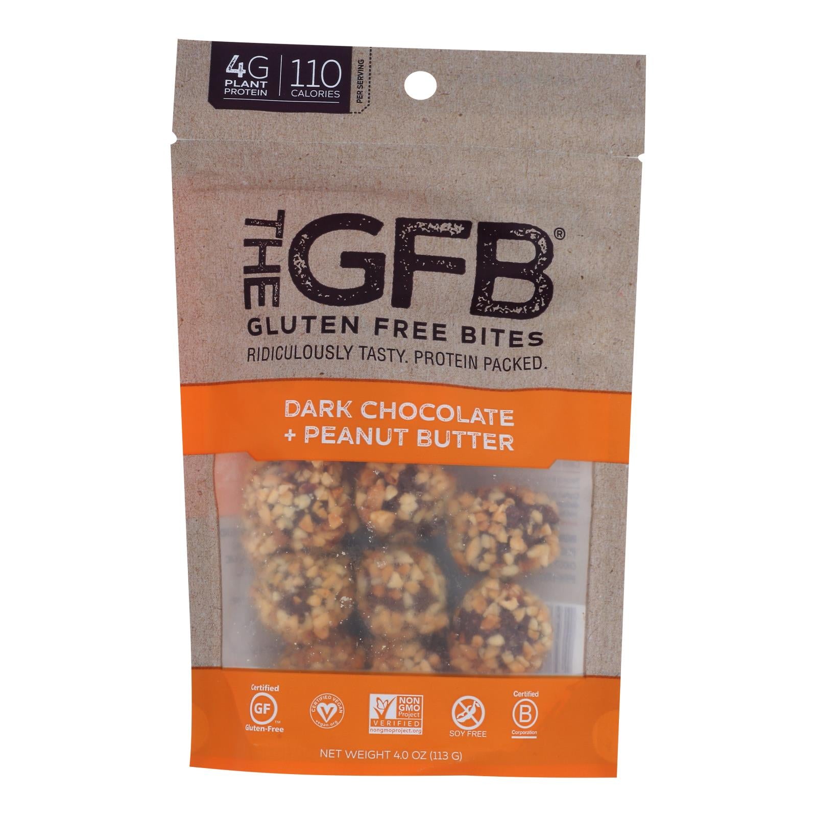 The Gfb Dark Chocolate Peanut Butter Bites  - Case Of 6 - 4 Oz - GreatEagleInc