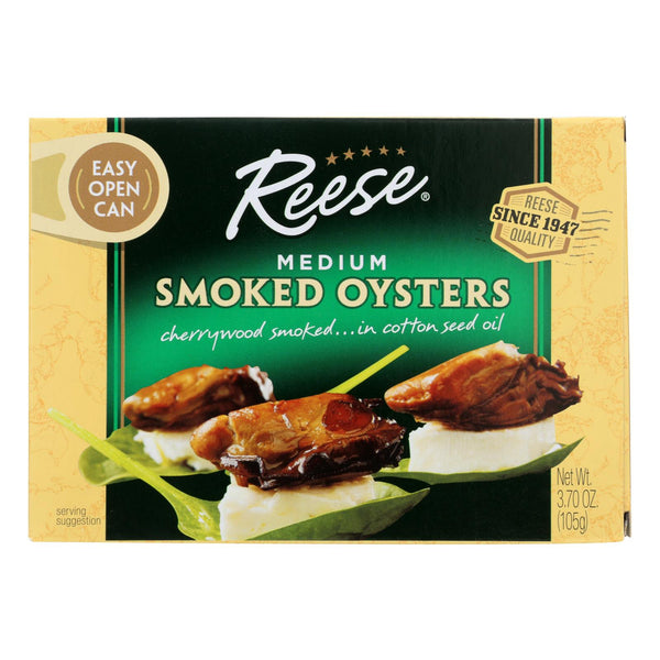 Reese Oysters - Smoked - Medium - 3.7 Oz - Case Of 10 - GreatEagleInc