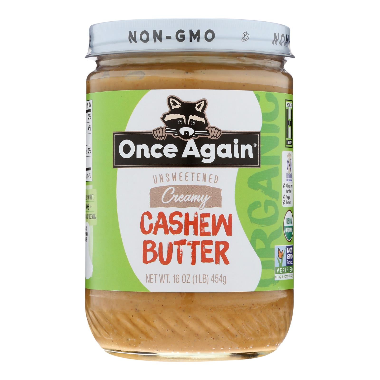 Once Again - Cashew Butter - Case Of 6-16 Oz - GreatEagleInc