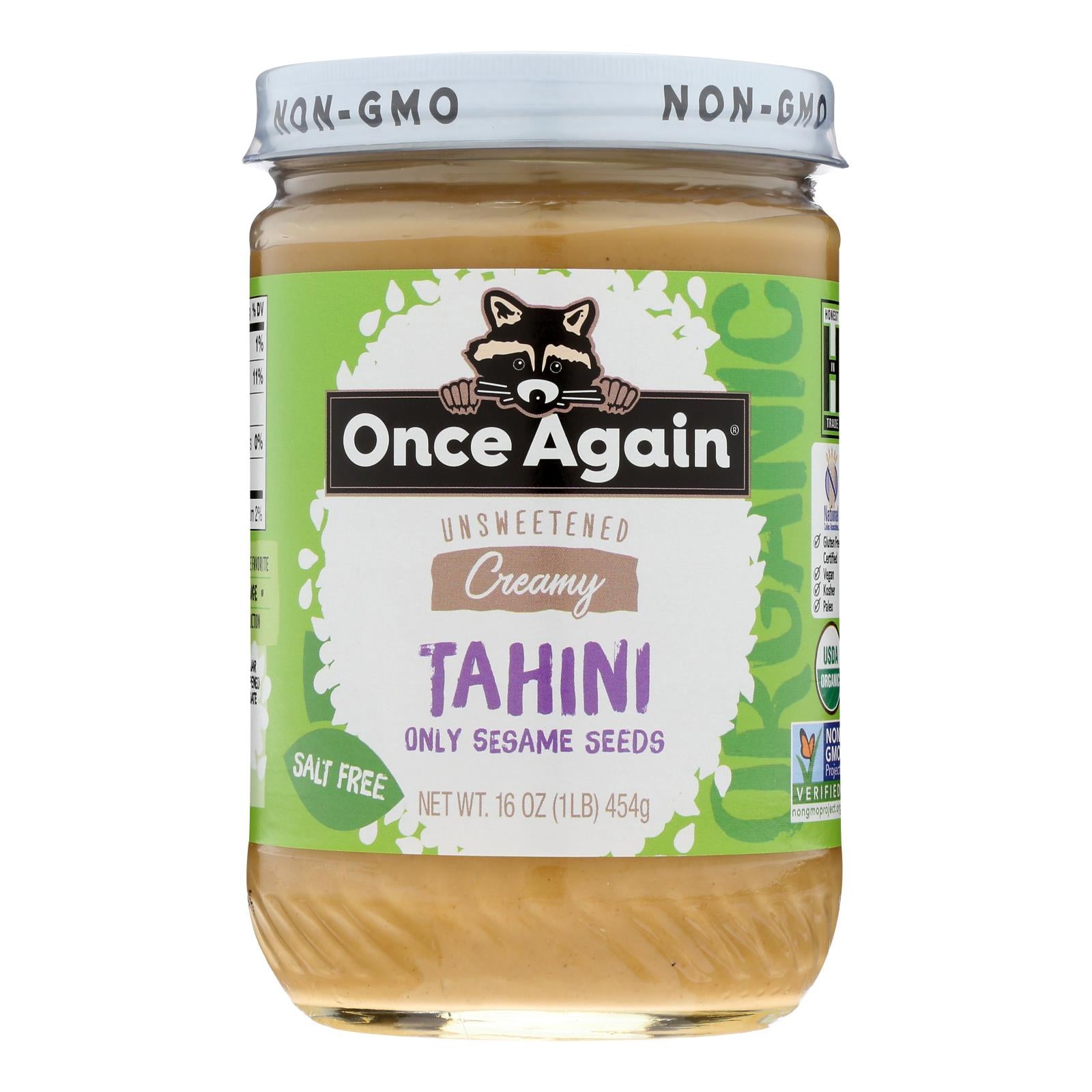Once Again - Tahini Sesame - Case Of 6-16 Oz - GreatEagleInc