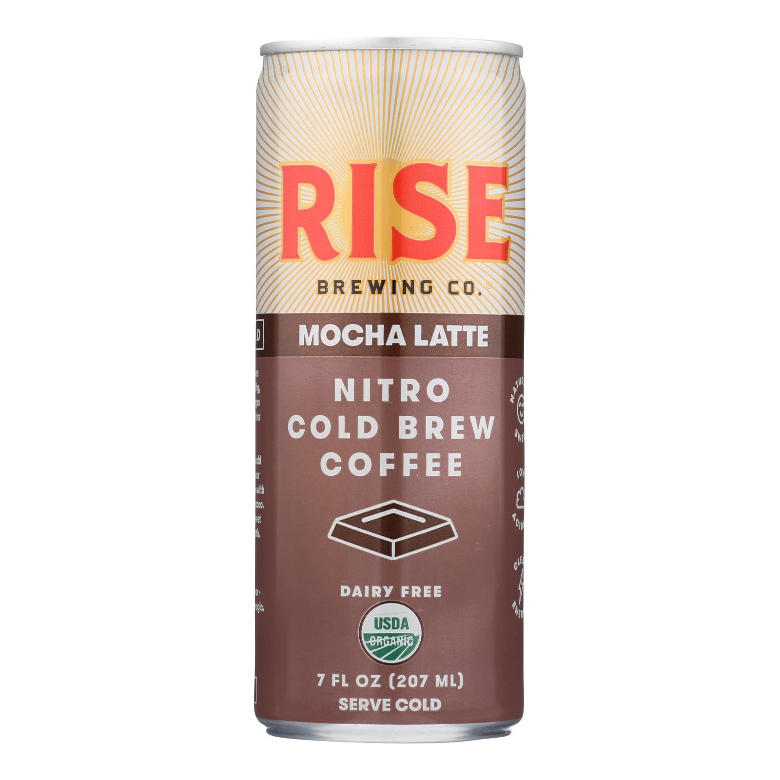 Rise Brewing Co. Mocha Latte Nitro Cold Brew Coffee, Mocha Latte - Case Of 12 - 7 Fz - GreatEagleInc
