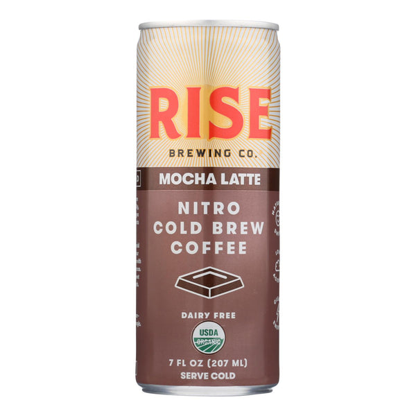 Rise Brewing Co. Mocha Latte Nitro Cold Brew Coffee, Mocha Latte - Case Of 12 - 7 Fz - GreatEagleInc