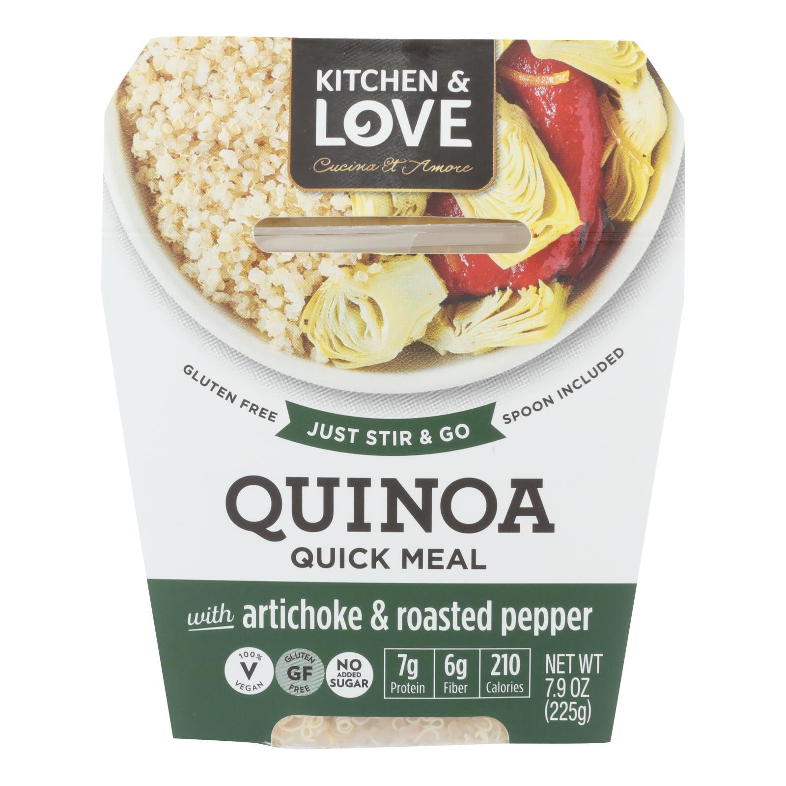 Cucina And Amore - Quinoa Meals - Artichoke And Roasted Pepper - Case Of 6 - 7.9 Oz. - GreatEagleInc