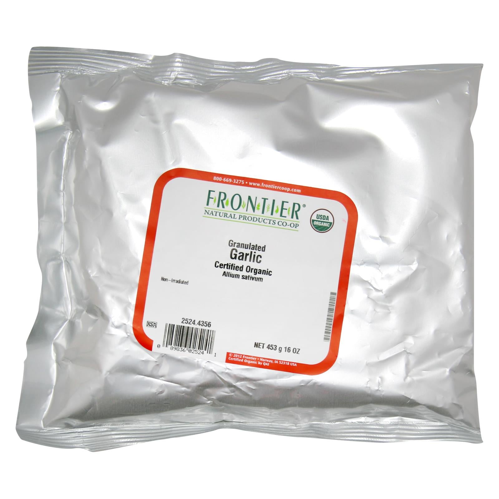 Frontier Herb Garlic Organic Granules - Single Bulk Item - 1lb - GreatEagleInc