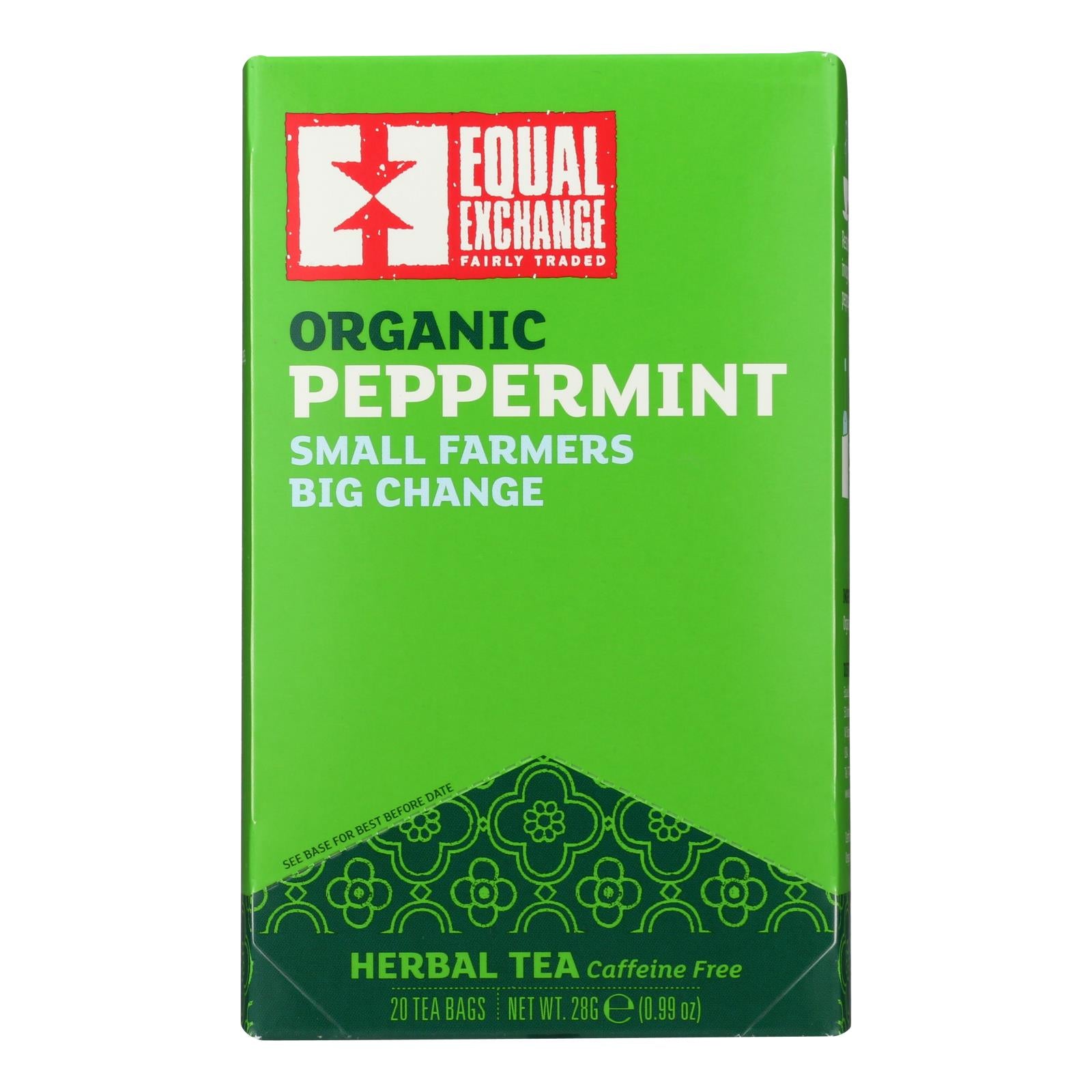 Equal Exchange Organic Peppermint Tea - Peppermint Tea - Case Of 6 - 20 Bags - GreatEagleInc
