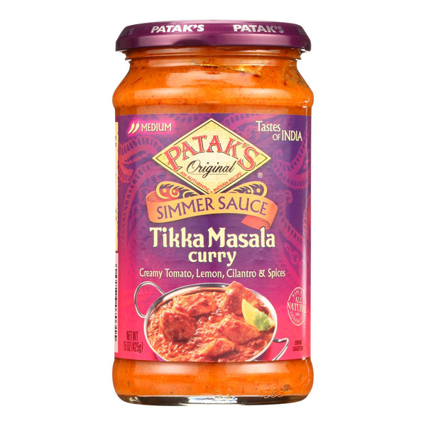 Pataks Simmer Sauce - Tikka Masala Curry - Medium - 15 Oz - Case Of 6 - GreatEagleInc