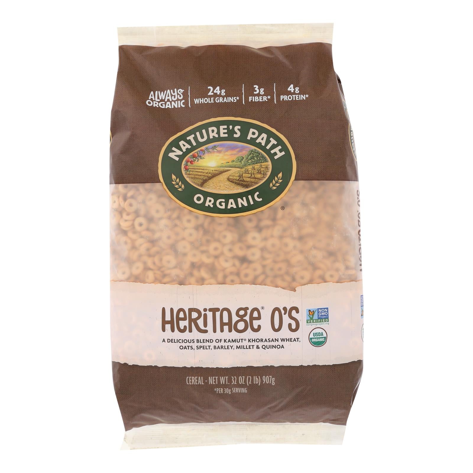 Nature's Path Organic Heritage O's Cereal - Case Of 6 - 32 Oz. - GreatEagleInc