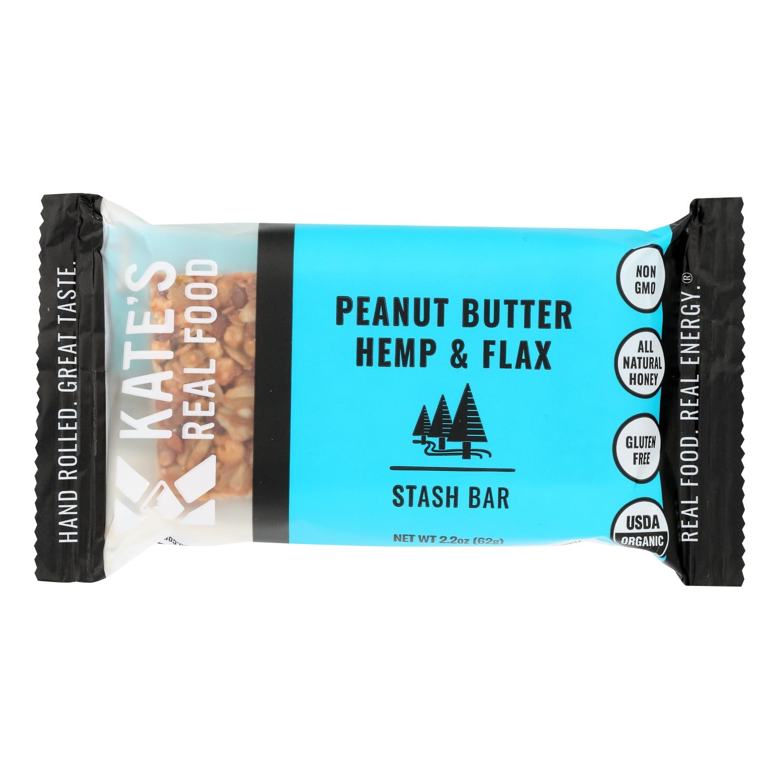 Kate's Real Food - Bar Stsh Pb Hmp/flx - Case Of 12 - 2.2 Oz - Home & Garden
