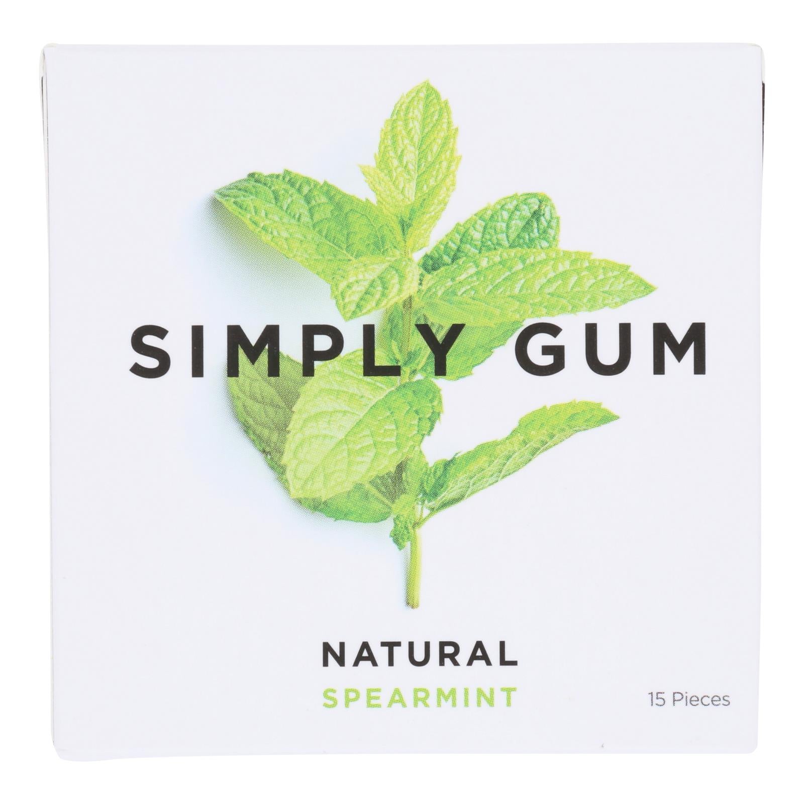 Simply Gum - Gum Spearmint - Case Of 12 - 15 Ct - Home & Garden
