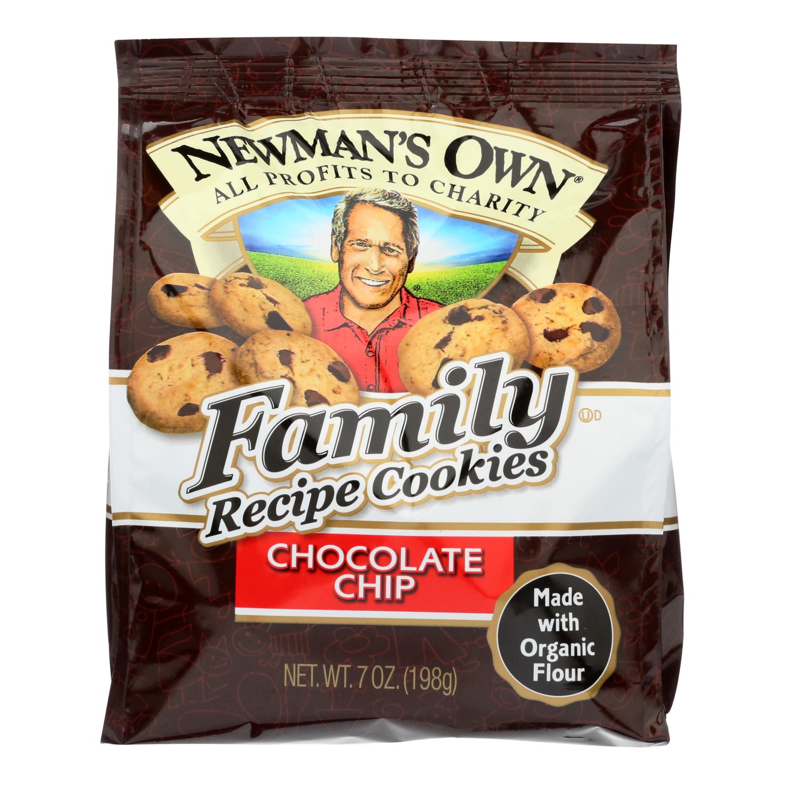 Newman's Own Organics Cookies - Chocolate Chip - Case Of 6 - 7 Oz. - GreatEagleInc