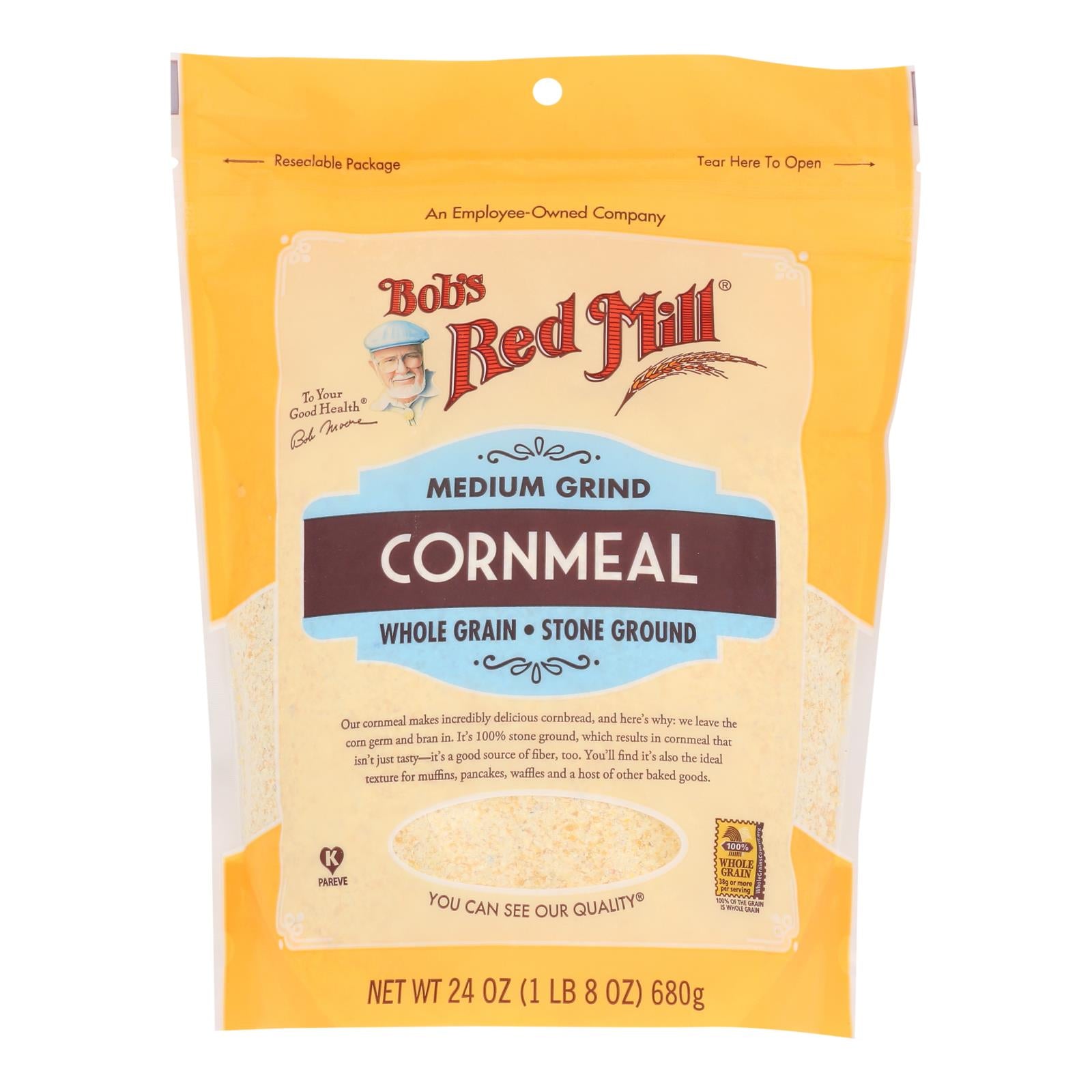 Bob's Red Mill - Cornmeal Medium - Case Of 4 - 24 Oz - GreatEagleInc