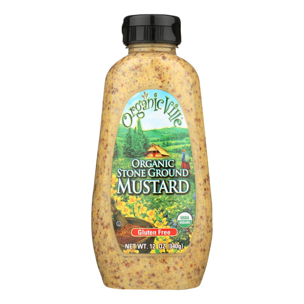 Organic Ville Organic Mustard - Stone Ground - Case Of 12 - 12 Oz. - GreatEagleInc