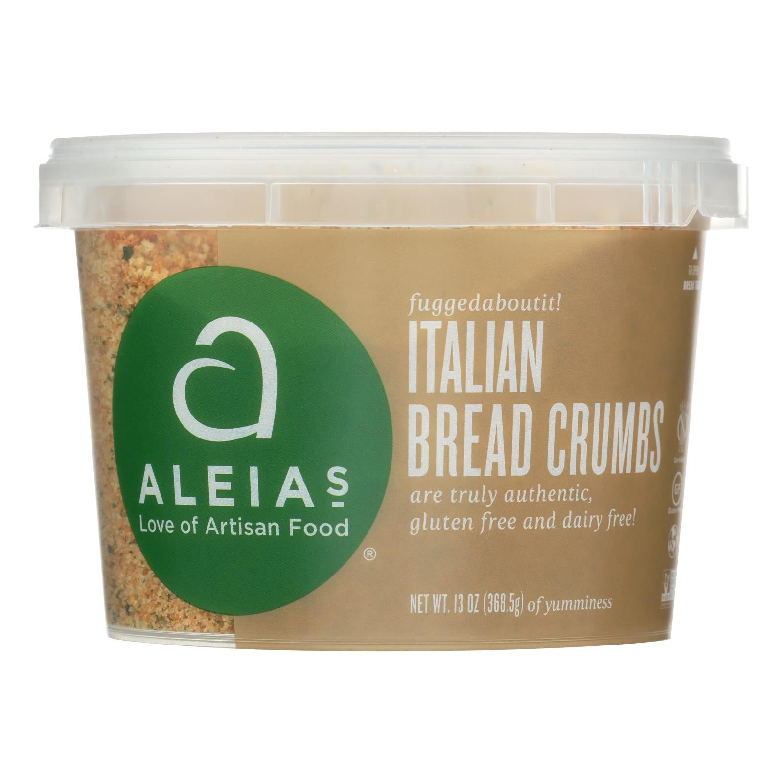 Aleia's - Gluten Free Bread Crumbs - Italian - Case Of 12 - 13 Oz. - GreatEagleInc