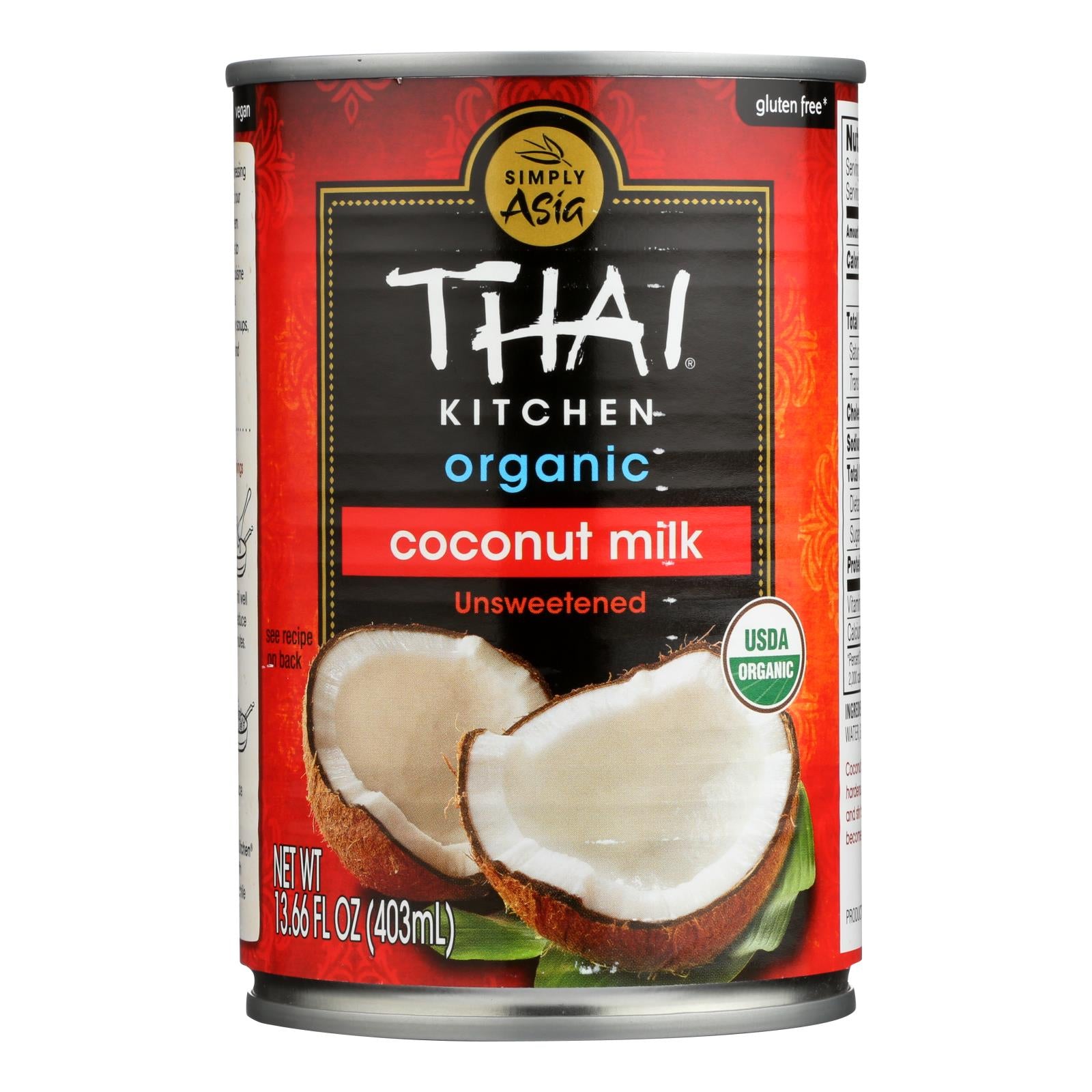 Thai Kitchen Organic Lite Coconut Milk - Case Of 12 - 13.66 Fl Oz. - GreatEagleInc