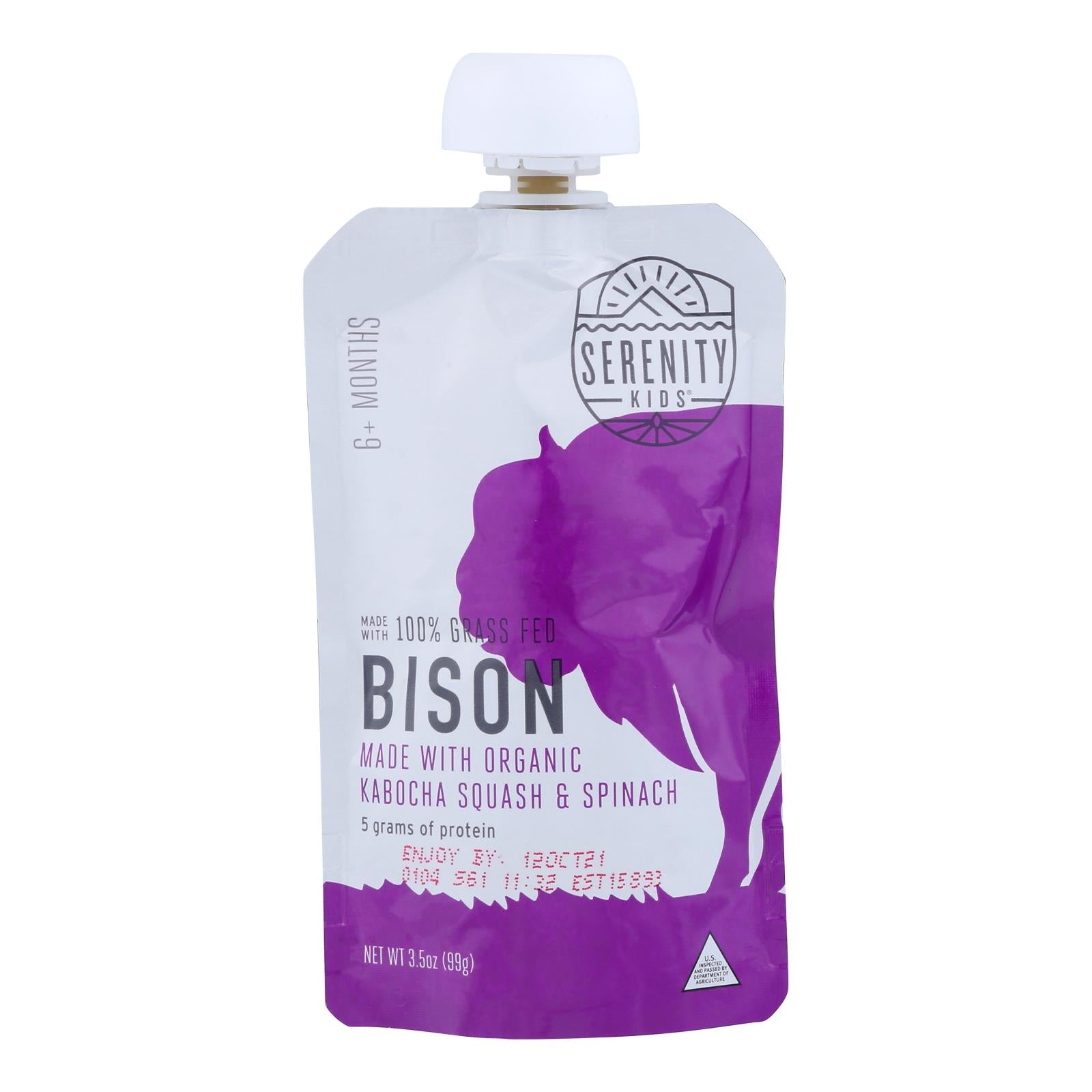 Serenity Kids Llc - Pouch Bison Kabocha - Case Of 6 - 3.5 Oz - GreatEagleInc