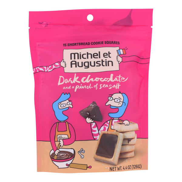 Michel Et Augustin - Cookie Dark Chocolate Ss Shortbread - Case Of 6 - 4.4 Oz - GreatEagleInc