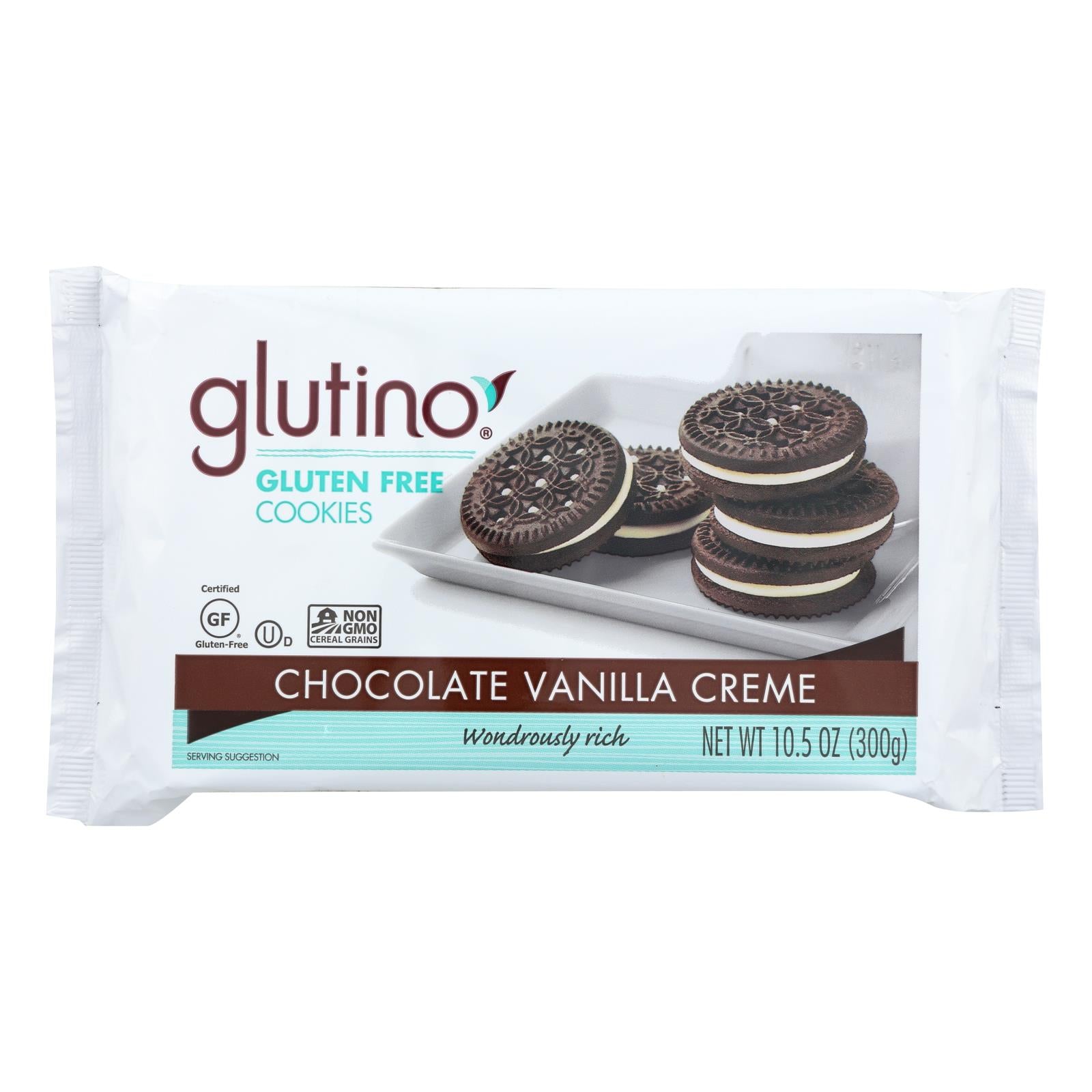 Glutino Vanilla Creme Cookies - Case Of 12 - 10.5 Oz. - GreatEagleInc