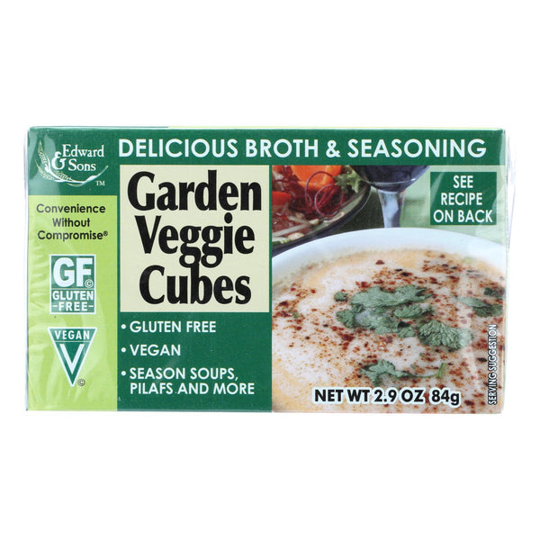 Edwards And Sons Natural Bouillon Cubes - Garden Veggie - 2.9 Oz - Case Of 12 - Eco-Friendly Home & Grocery