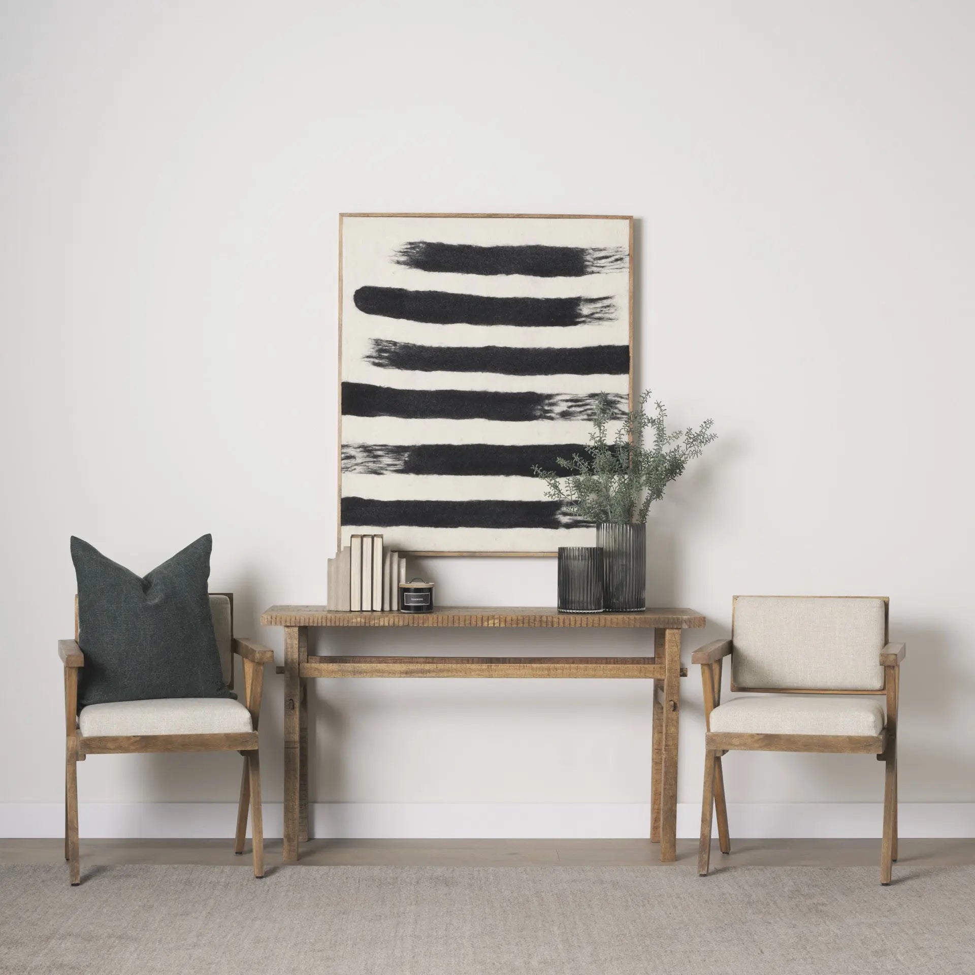54" Brown Solid Wood Distressed Console Table Homeroots Living Room