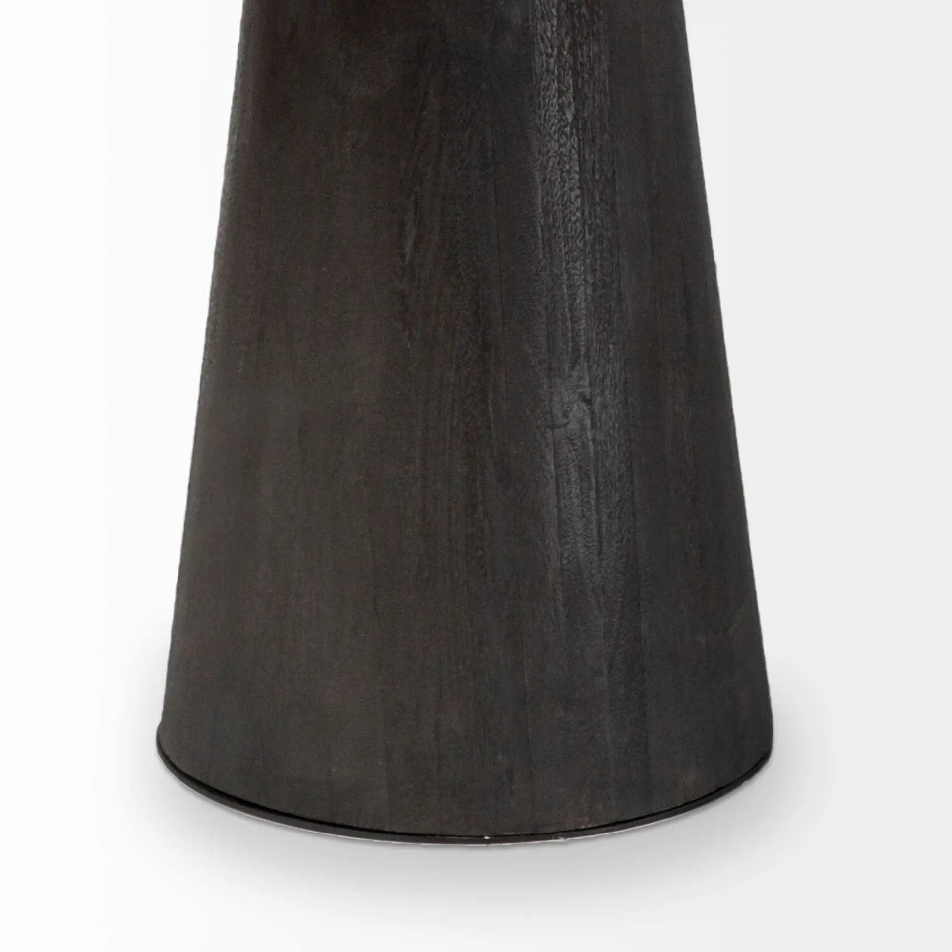 54" Brown Rounded Solid Wood And Metal Pedestal Base Dining Table - GreatEagleInc