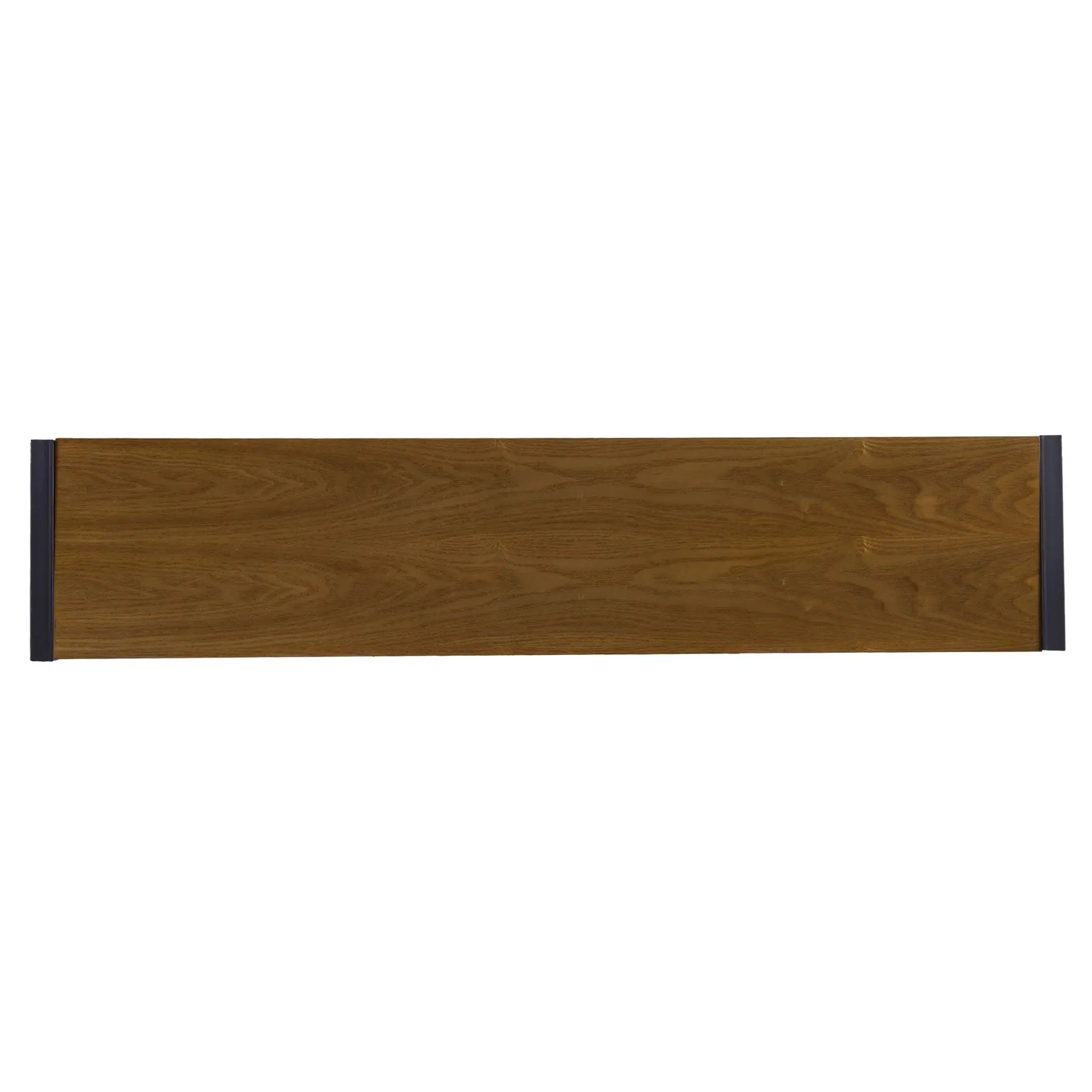 54" Gray Brown and Black Distressed Sled Console Table Homeroots Living Room
