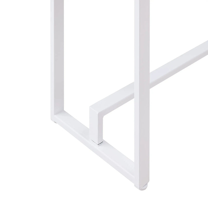 54" Gray Brown and White Sled Console Table Homeroots Living Room