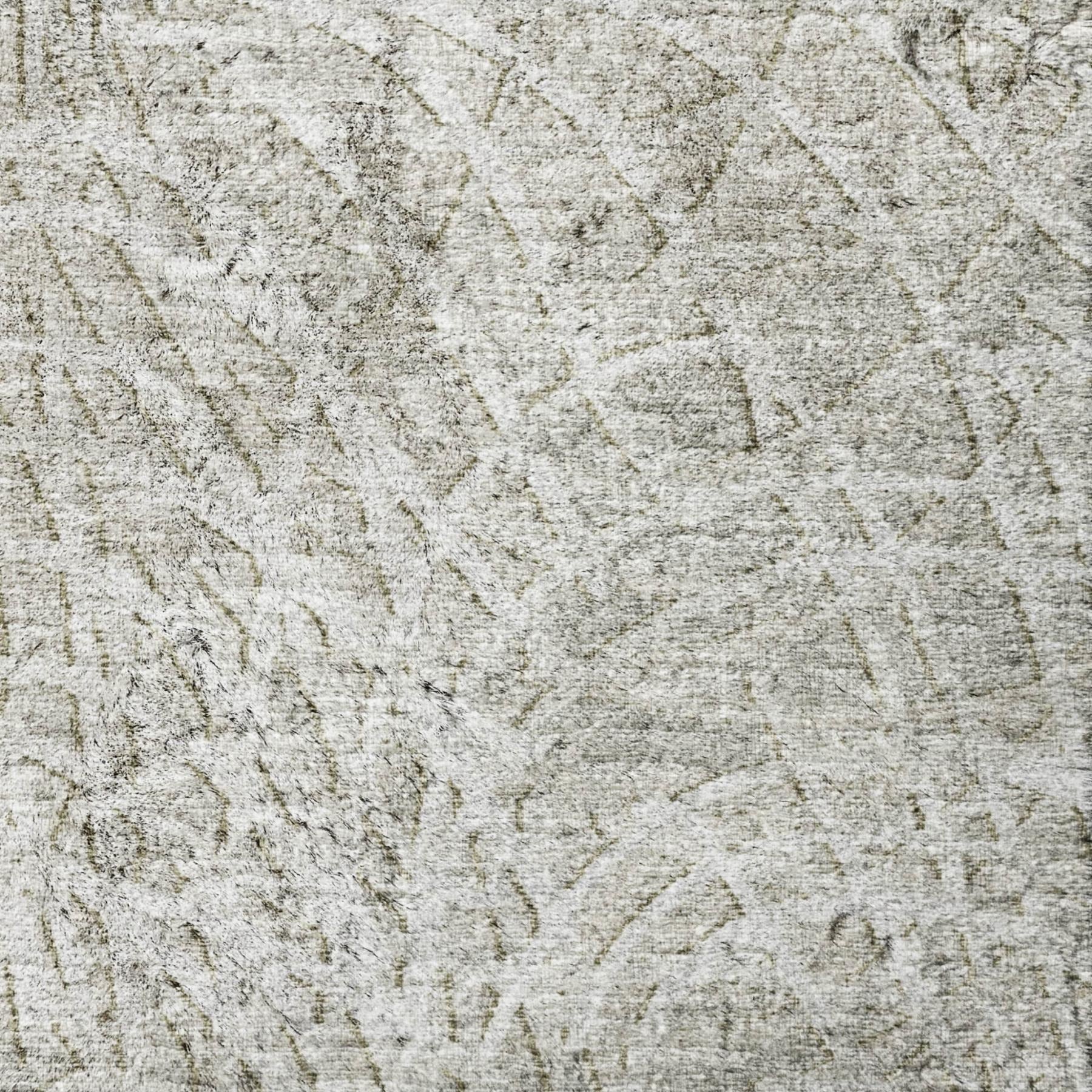 8' X 10' Beige And Ivory Abstract Shag Washable Area Rug With UV Protection - Home & Garden