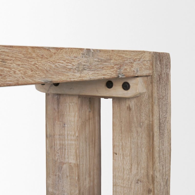 55" Beige Reclaimed Wood Console Table Homeroots Living Room