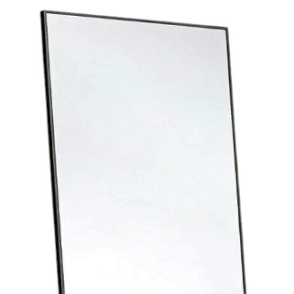 55" Black Aluminum Wall Mount Leaning Or Freestanding Framed Full Length Mirror Homeroots Bed & Bath
