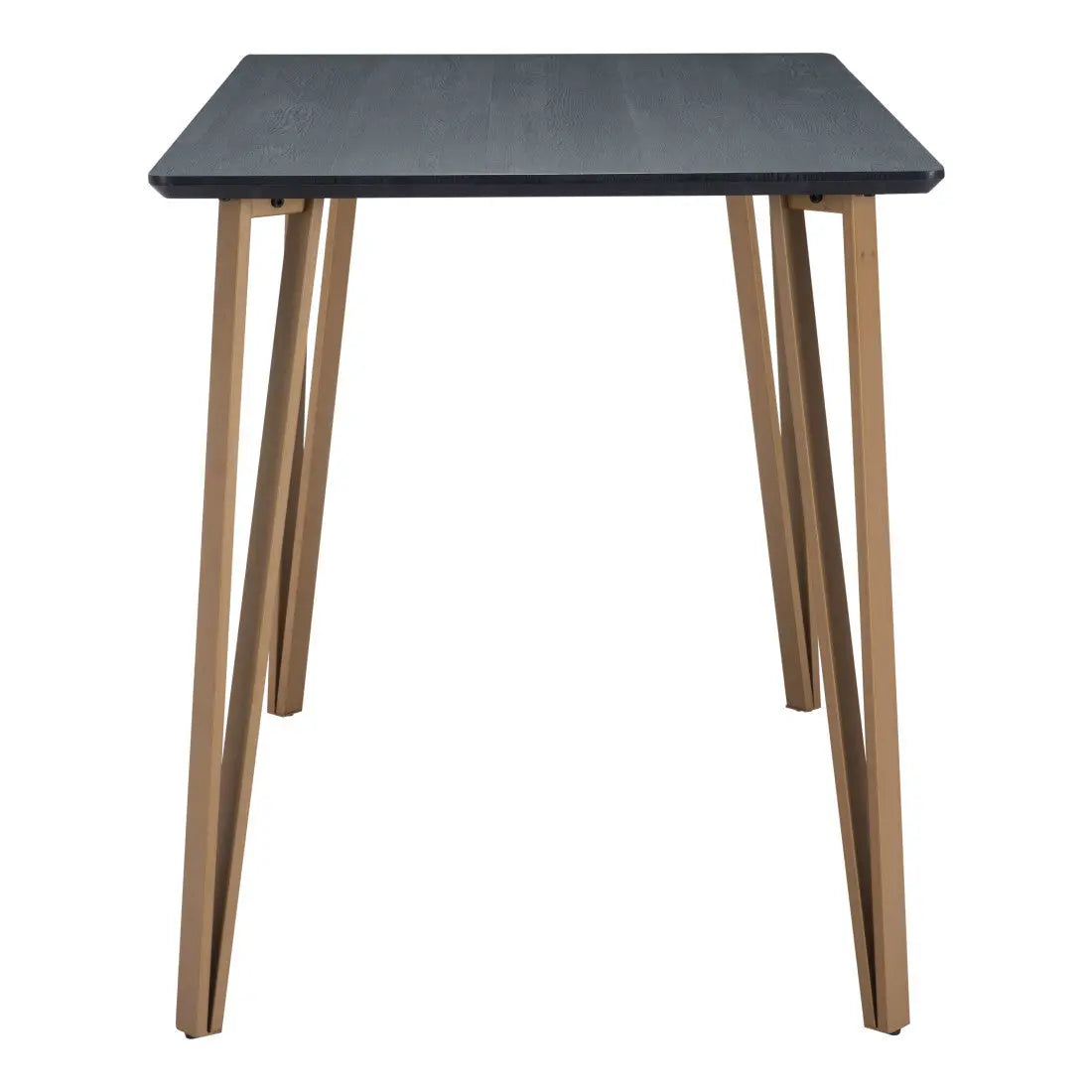 55" Black And Gold Wood And Steel Counter Height Dining Table Homeroots Kitchen & Dining