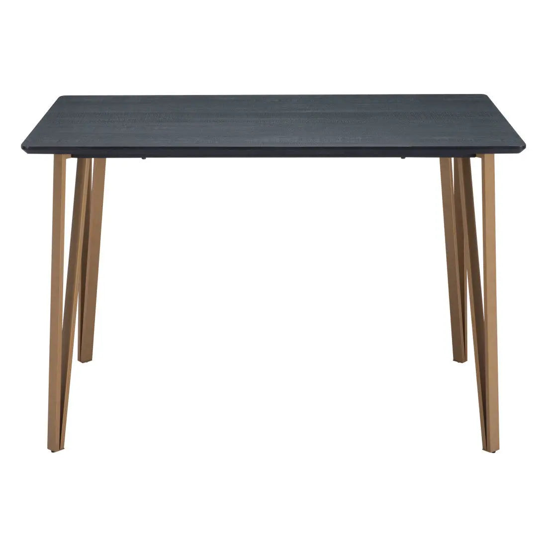 55" Black And Gold Wood And Steel Counter Height Dining Table Homeroots Kitchen & Dining